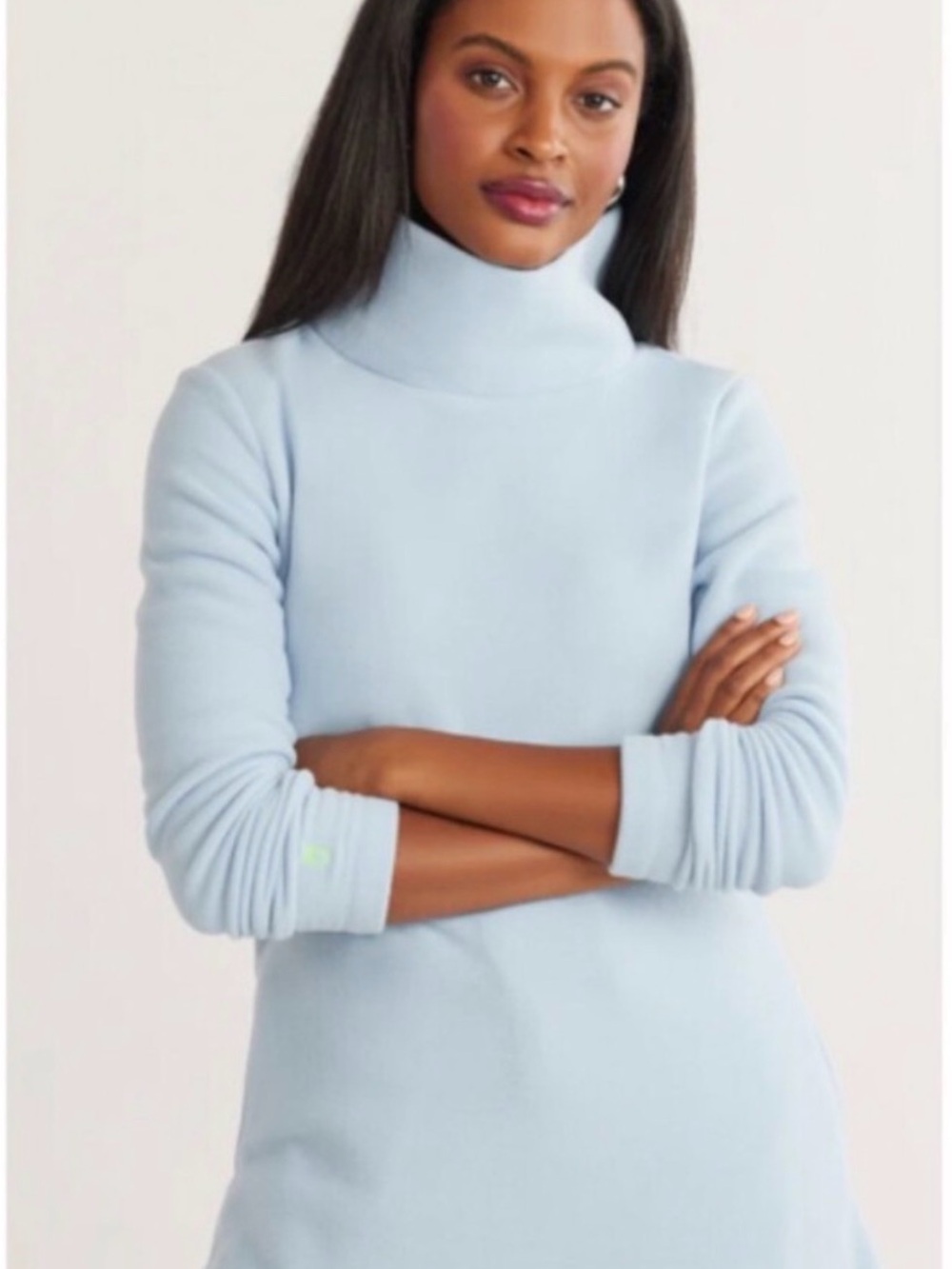 Dudley Stephens Pale Blue Turtleneck Sweater